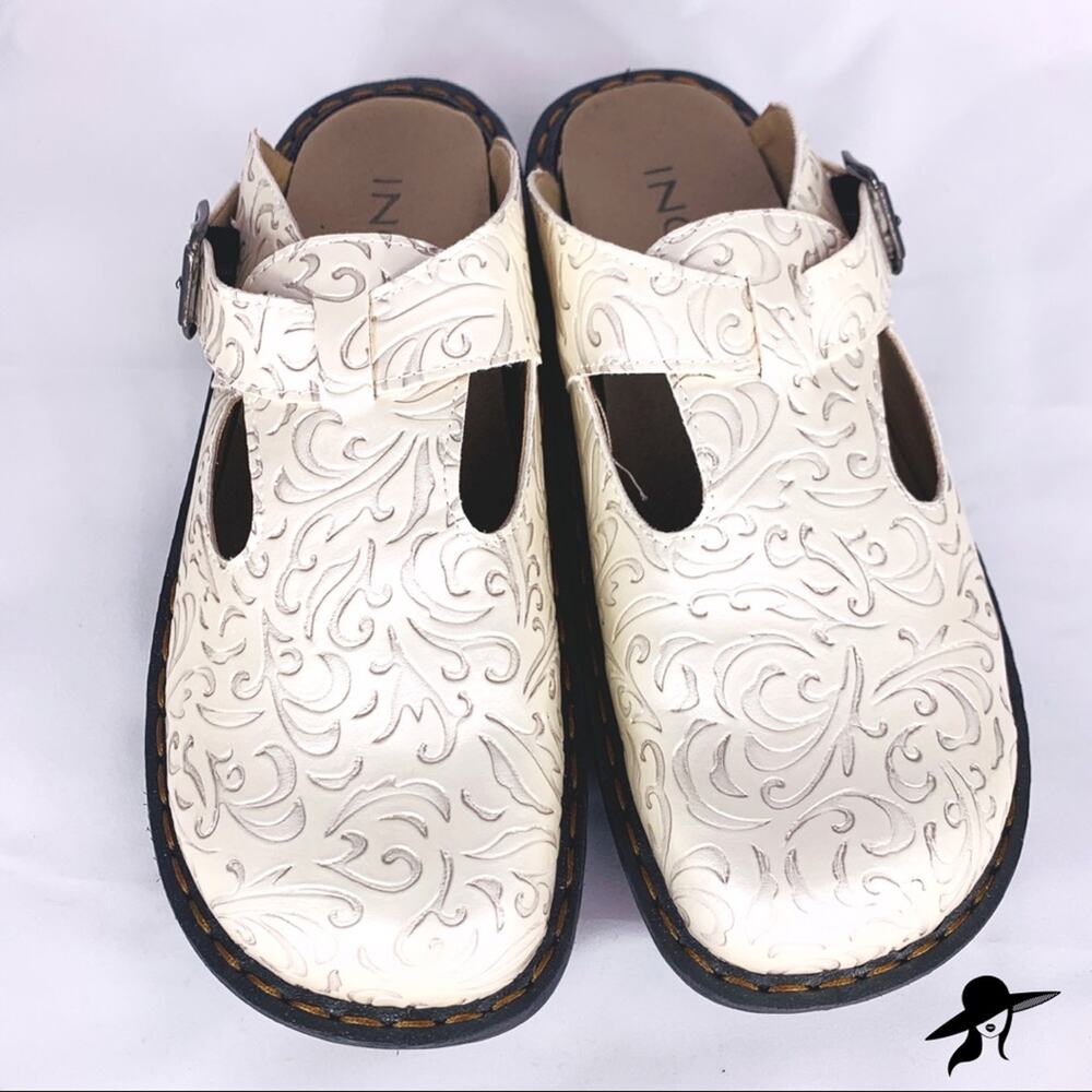 Ingario Happy pearl color a dusky white clog